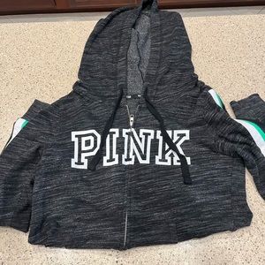 Pink jogger and tank and pink zip up hoodie